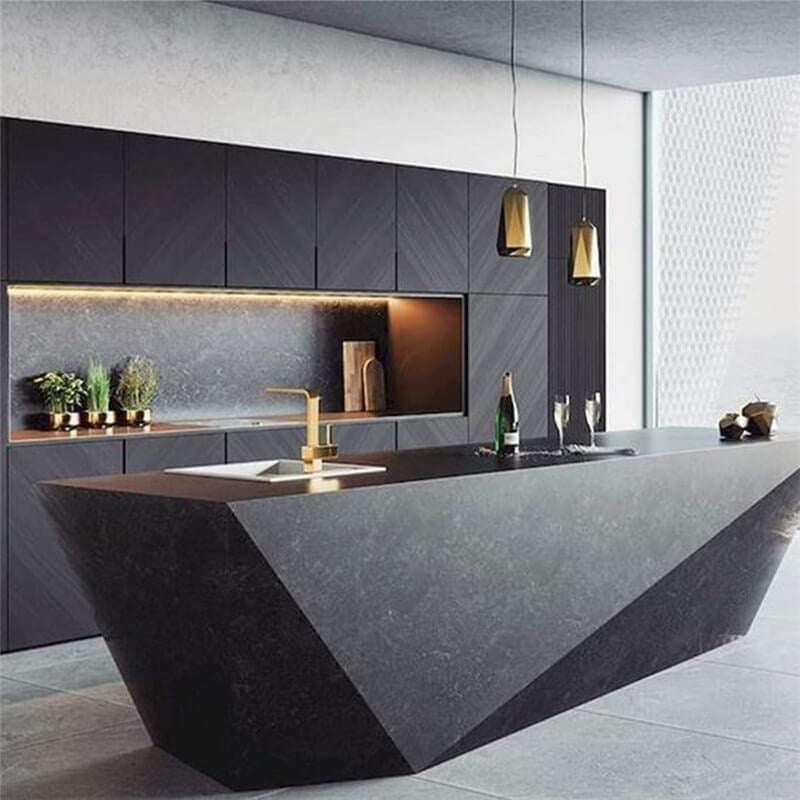 High End Cupboard Glass Kitchen Cabinets - NewGen Materials & Design 