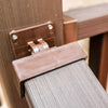 Brown composite railing kit with wood-like texture, durable design, easy to install, low-maintenance, ideal for NJ backyards