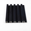 Black PVC fluted wall panel with 11 sleek 1-inch slats, 8.3 height, premium quality, easy installation, perfect for NJ