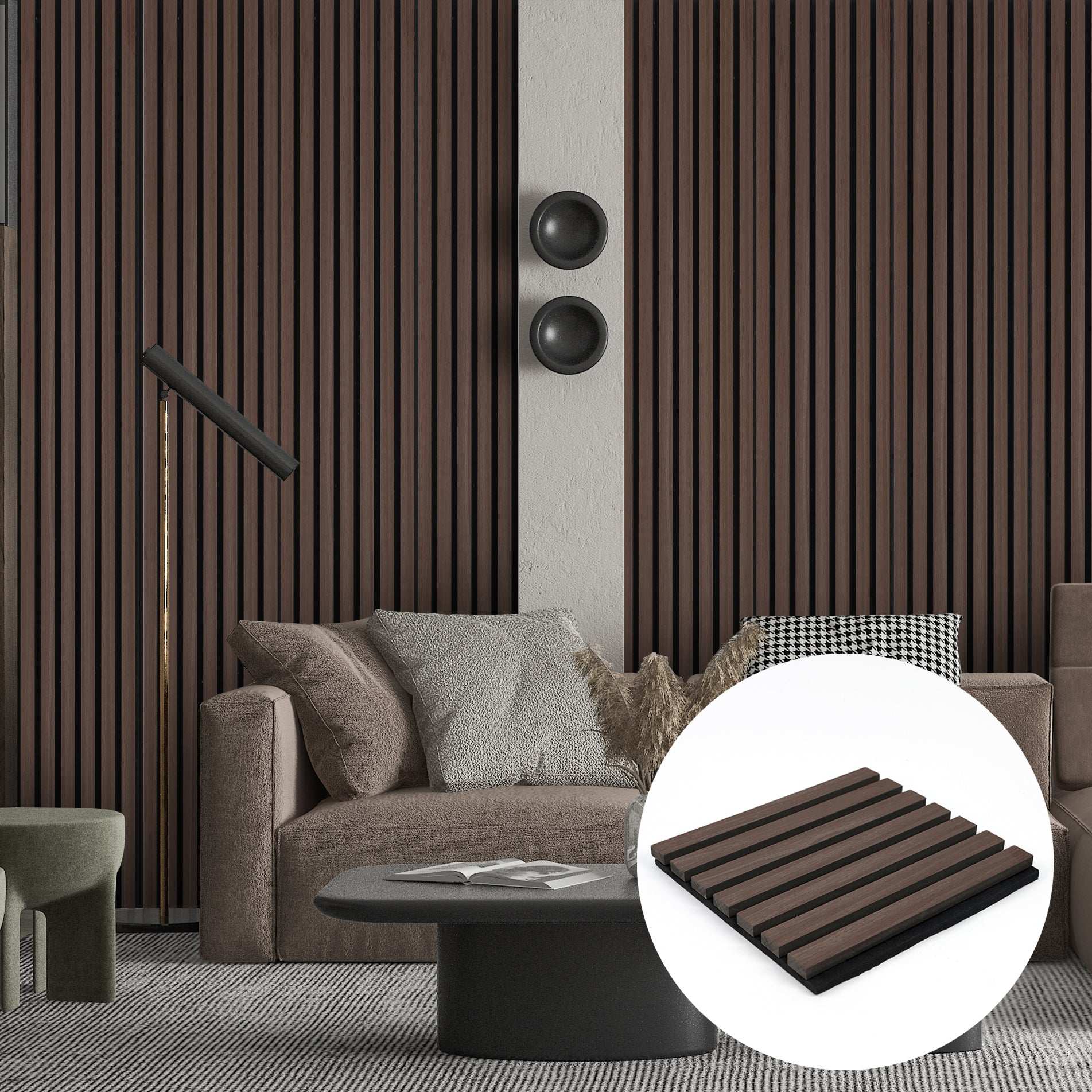 Dark Chestnut Acoustic Wall Panel