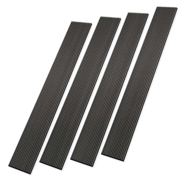 Acoustic Wood Slat Panels Black Color-NewGen Depot