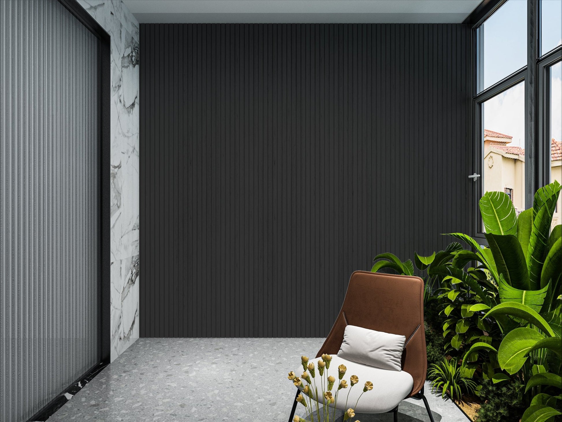 Black Composite wall panels