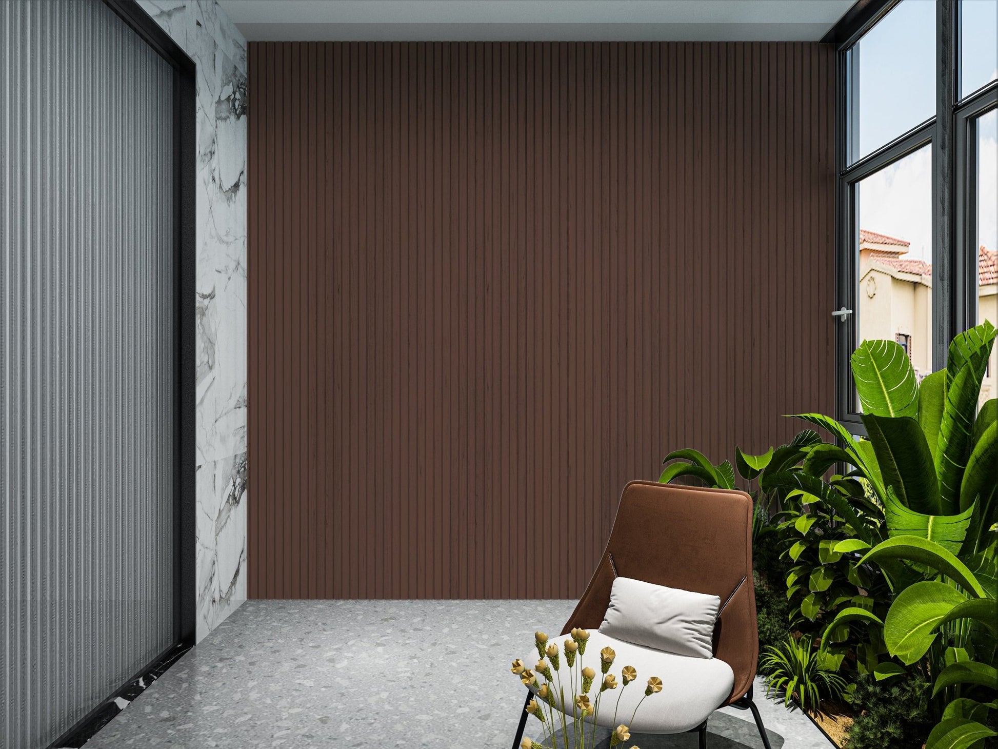 Brown Composite  Exterior Cladding Wall