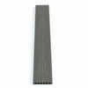 Dark gray composite deck board with wood grain texture, durable co-extruded material, ideal for NJ outdoor structures.