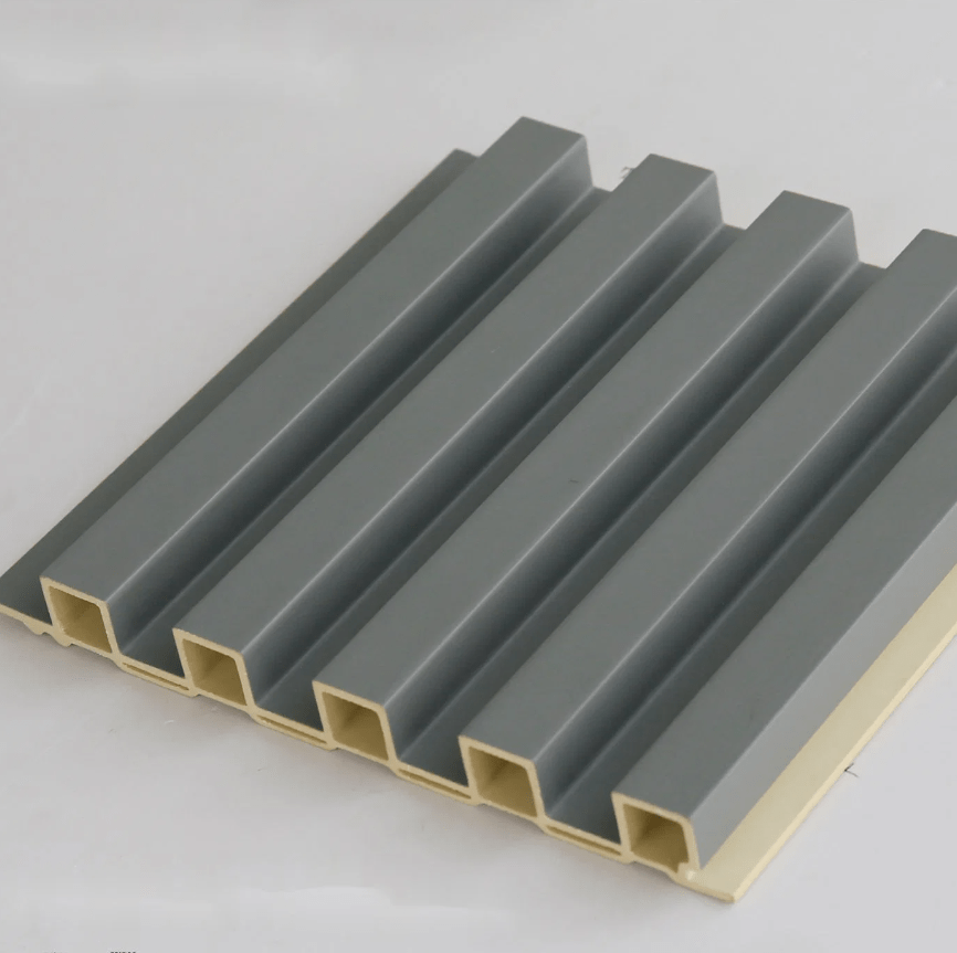 Light gray fluted wall panel with 6 vertical ribs, matte finish, premium quality, easy to install in NJ.