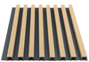 Premium light brown wooden fluted wall panels, 96” x 8.3”, warm vertical slats, stylish design, easy to install in NJ.