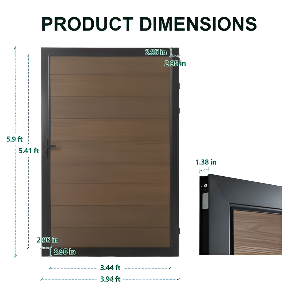 WPC Fence Gate Single - NewGen Materials & Design 