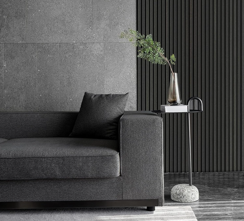 Acoustic slate black wall panels 