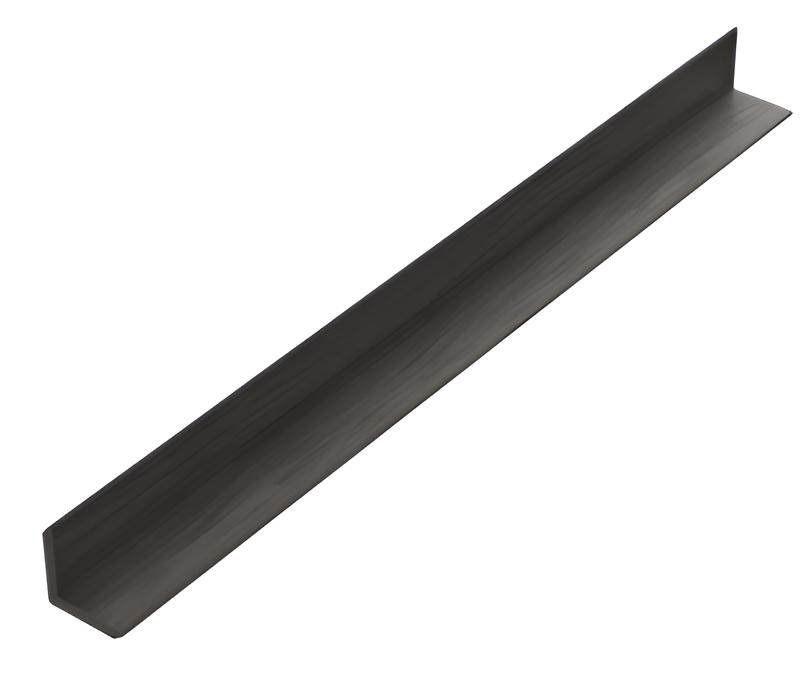 Black co-extruded composite cladding L trim with smooth, shiny finish, ideal for NJ homes, durable and high-quality.